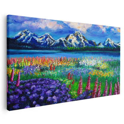 Tableau sur toile en paysage bleu KWADECO