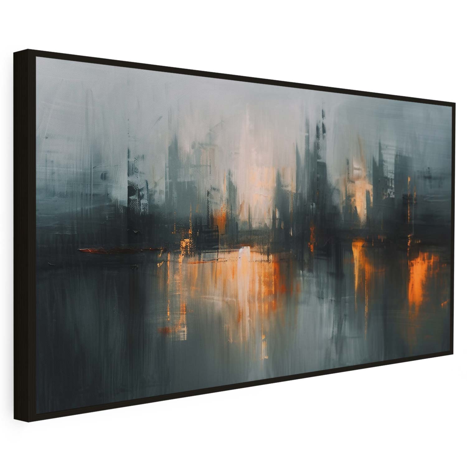 Tableau sur toile d'abstrait coucher de soleil KWADECO