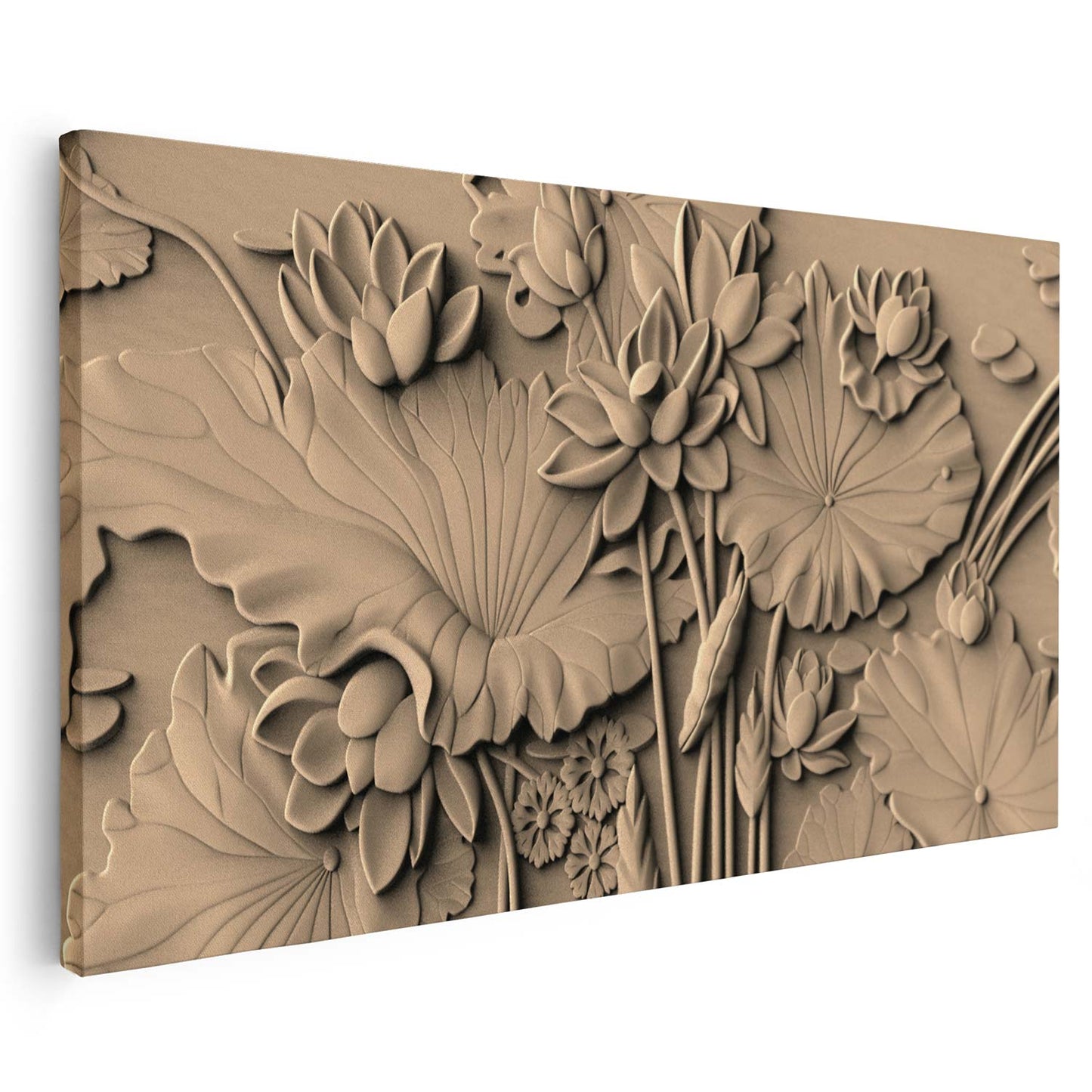 Tableau sur toile de fleurs effet 3D KWADECO