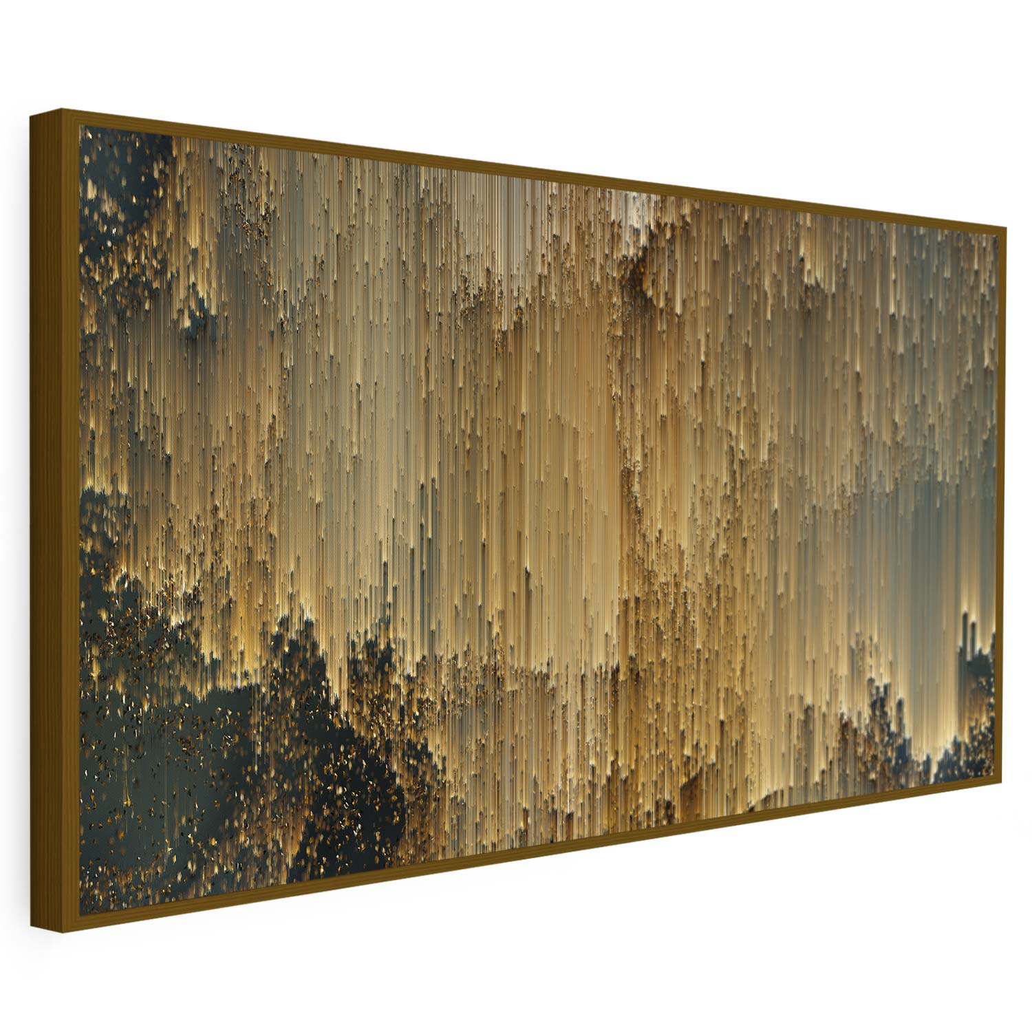 Tableau sur toile de formes dorées KWADECO