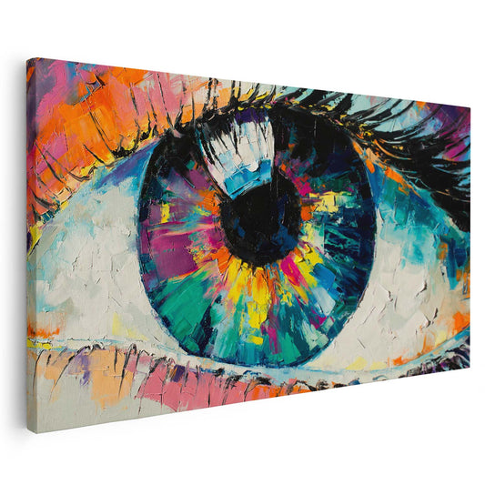 Tableau sur toile d'yeux coloré KWADECO