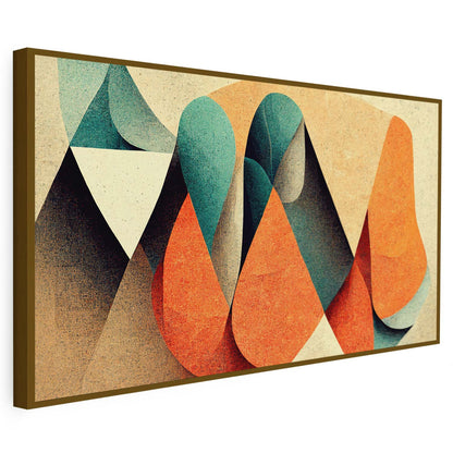 Tableau sur toile d'abstrait effet 3d forme complexe KWADECO