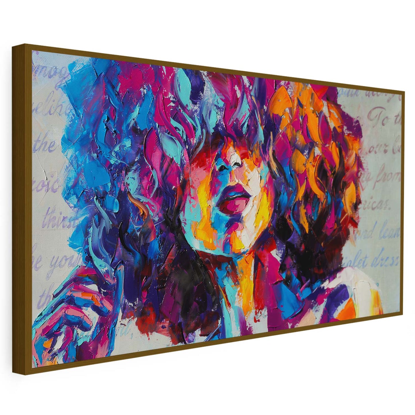 Tableau sur toile de visage coloré KWADECO