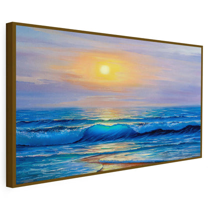 Tableau du lever de soleil sur la mer KWADECO