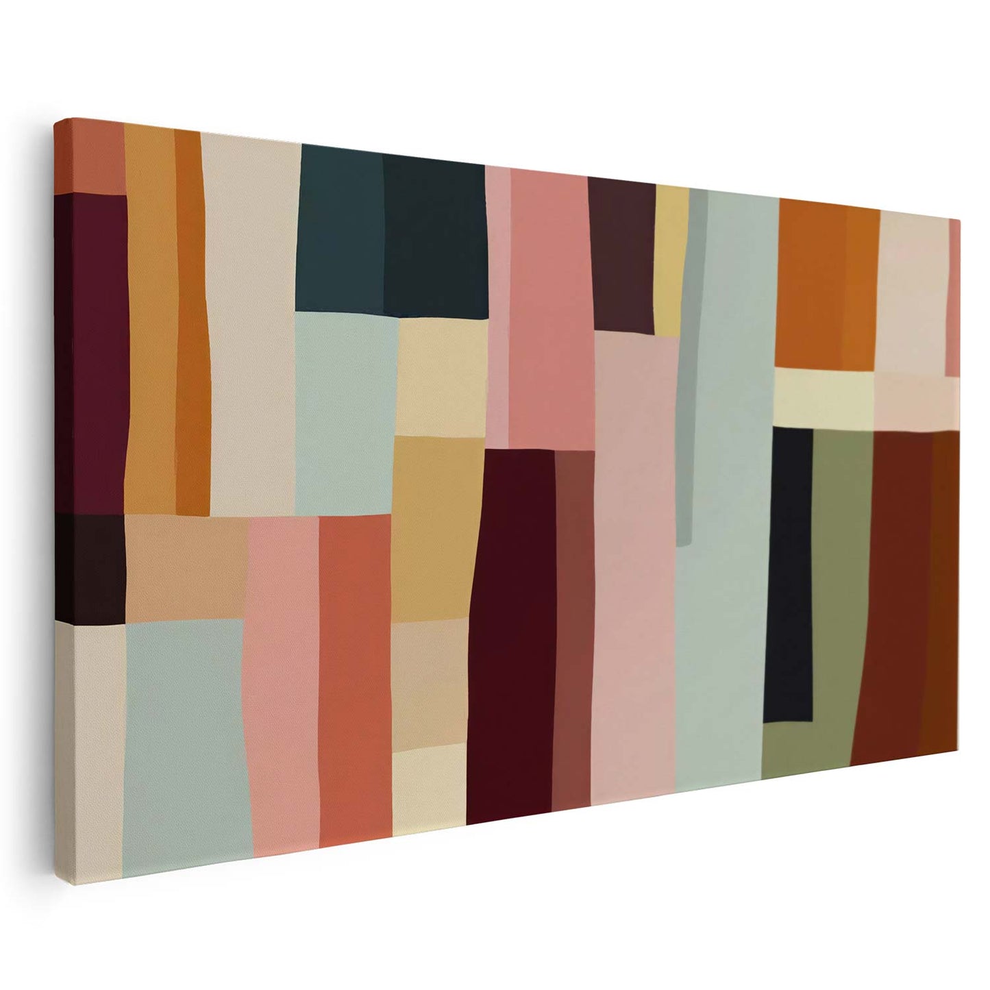 Tableau lignes abstraites colorées sur toile style moderne et artistique