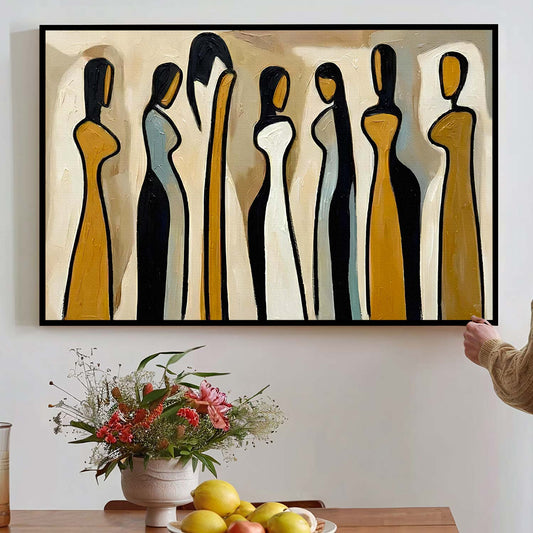 Tableau silhouette de femme art style moderne pour décoration murale élégante