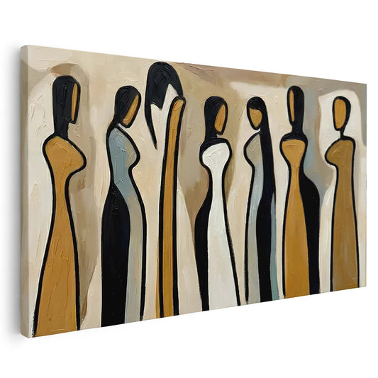 Tableau silhouette de femme art style moderne pour décoration murale élégante