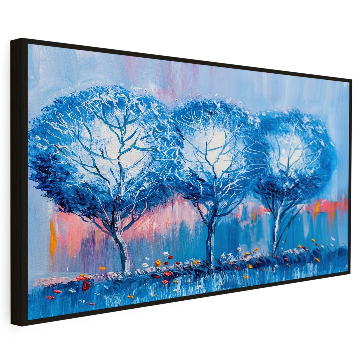 Tableau sur toile d'arbres bleus KWADECO