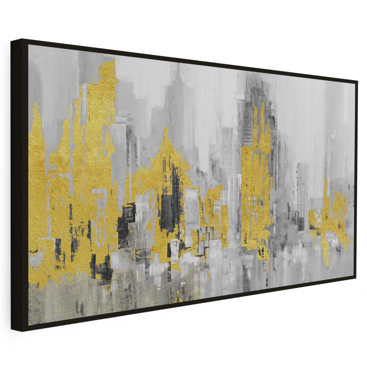 Tableau sur toile urbaine dorée KWADECO