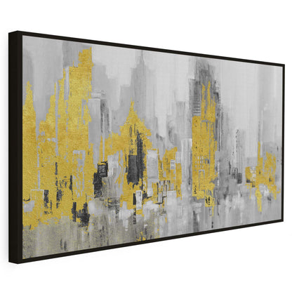 Tableau sur toile urbaine dorée KWADECO