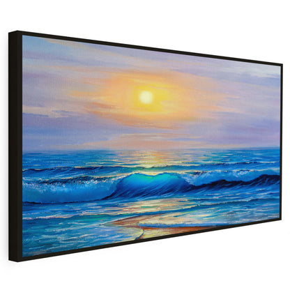 Tableau du lever de soleil sur la mer KWADECO