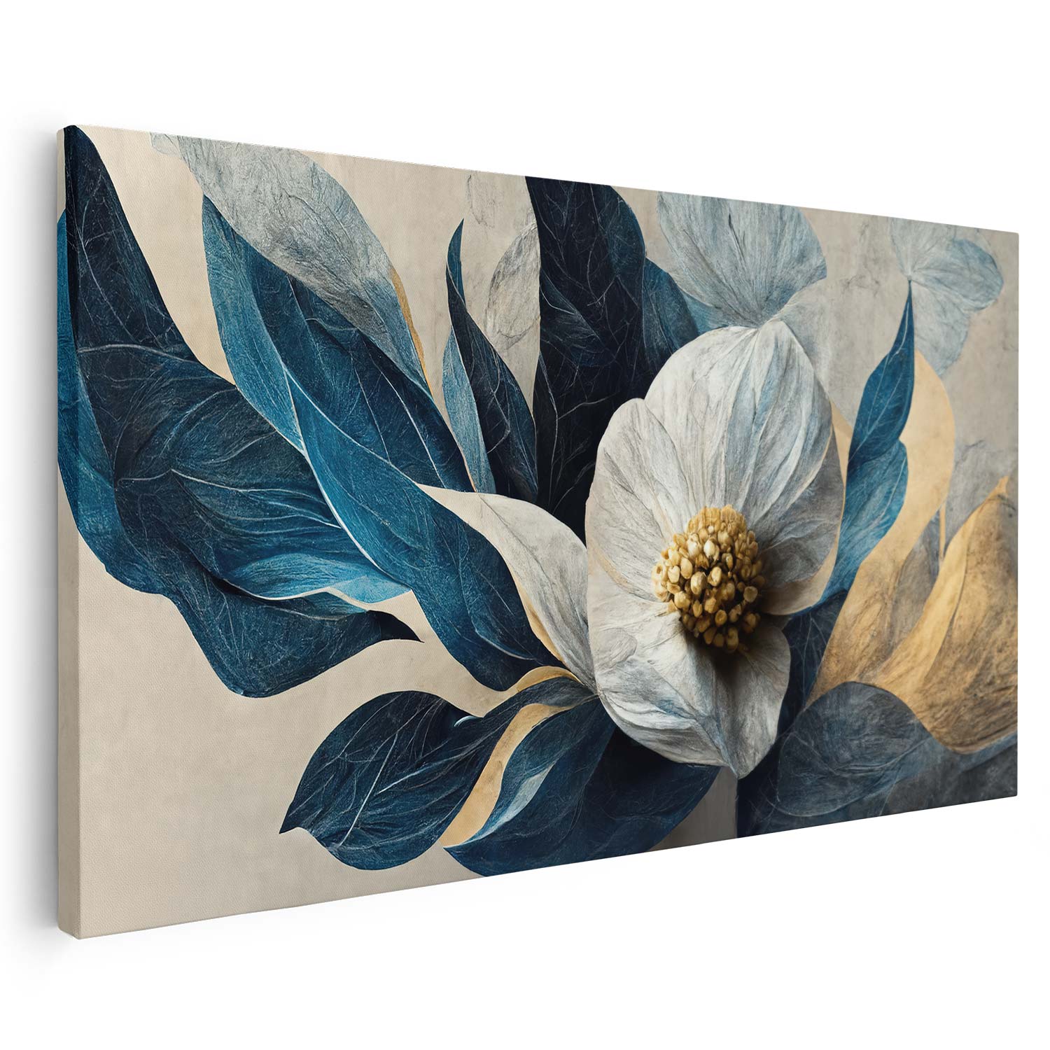 Tableau sur toile de fleurs abstraites effet 3D KWADECO