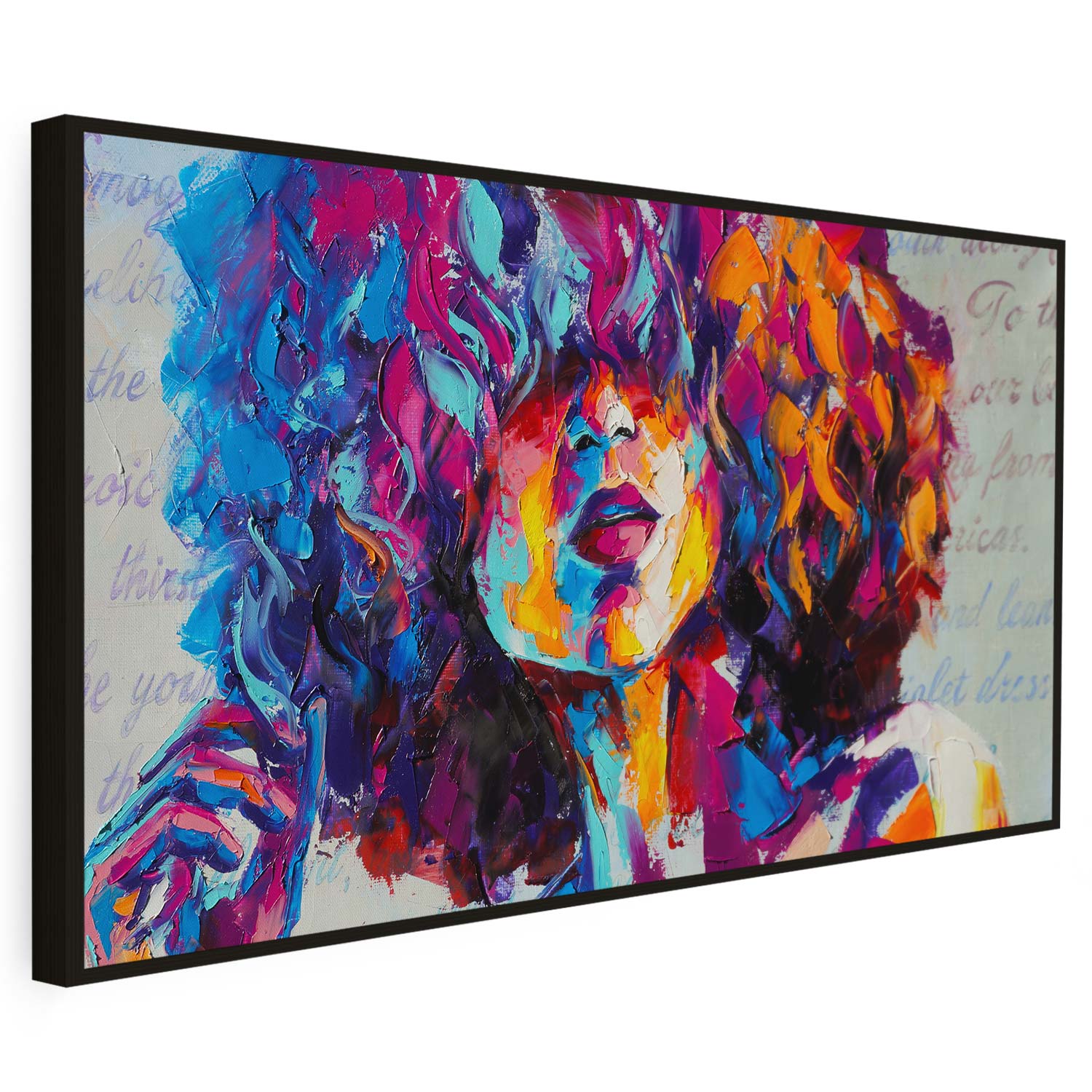 Tableau sur toile de visage coloré KWADECO