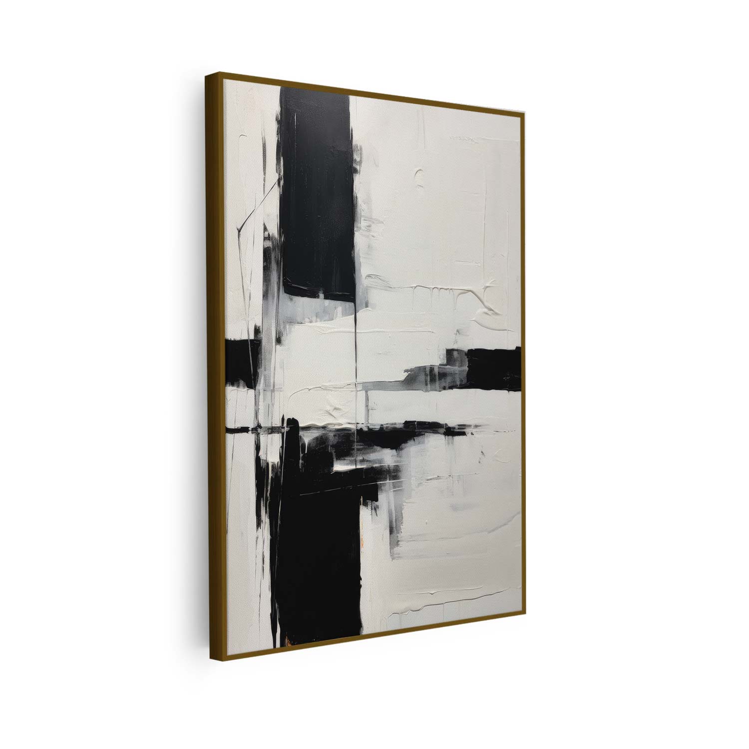 Tableau abstrait en noir et blanc KWADECO