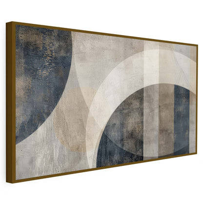 Tableau sur toile d'abstrait moderne de forme circulaire KWADECO