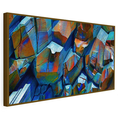 Tableau sur toile abstrait effet 3D rocher KWADECO