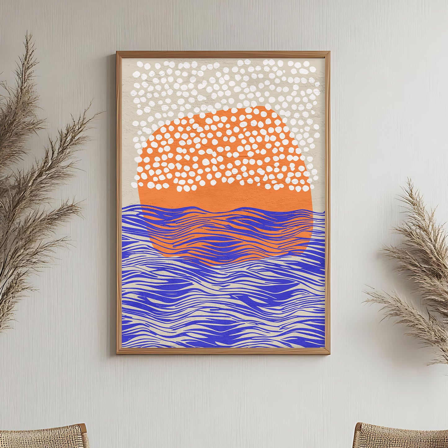 Poster Abstrait Moderne – Cercle et Point Minimaliste