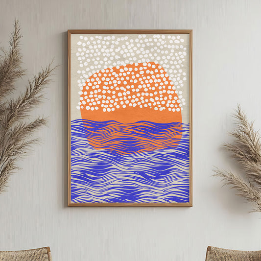 Poster Abstrait Moderne – Cercle et Point Minimaliste