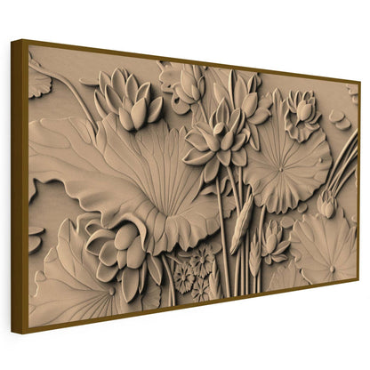 Tableau sur toile de fleurs effet 3D KWADECO