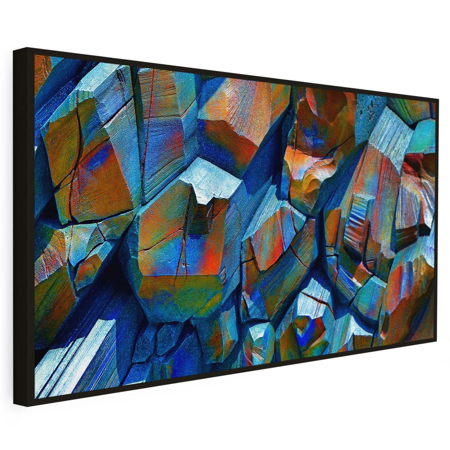 Tableau sur toile abstrait effet 3D rocher KWADECO