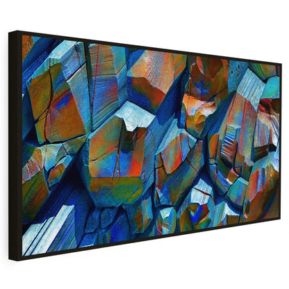 Tableau sur toile abstrait effet 3D rocher KWADECO