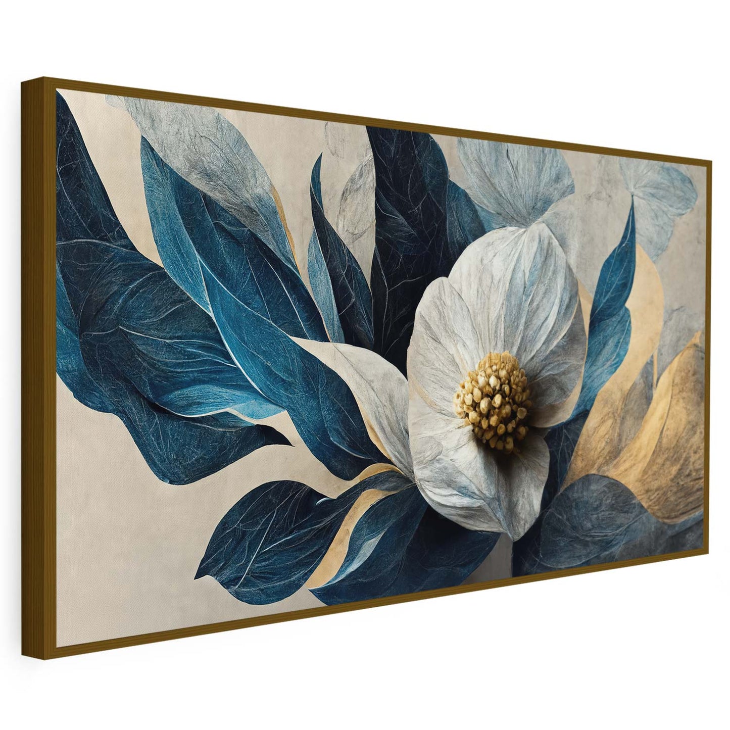 Tableau sur toile de fleurs abstraites effet 3D KWADECO