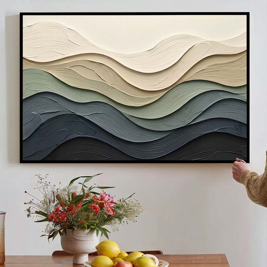 Tableau vague style 3d moderne pour décoration murale élégante