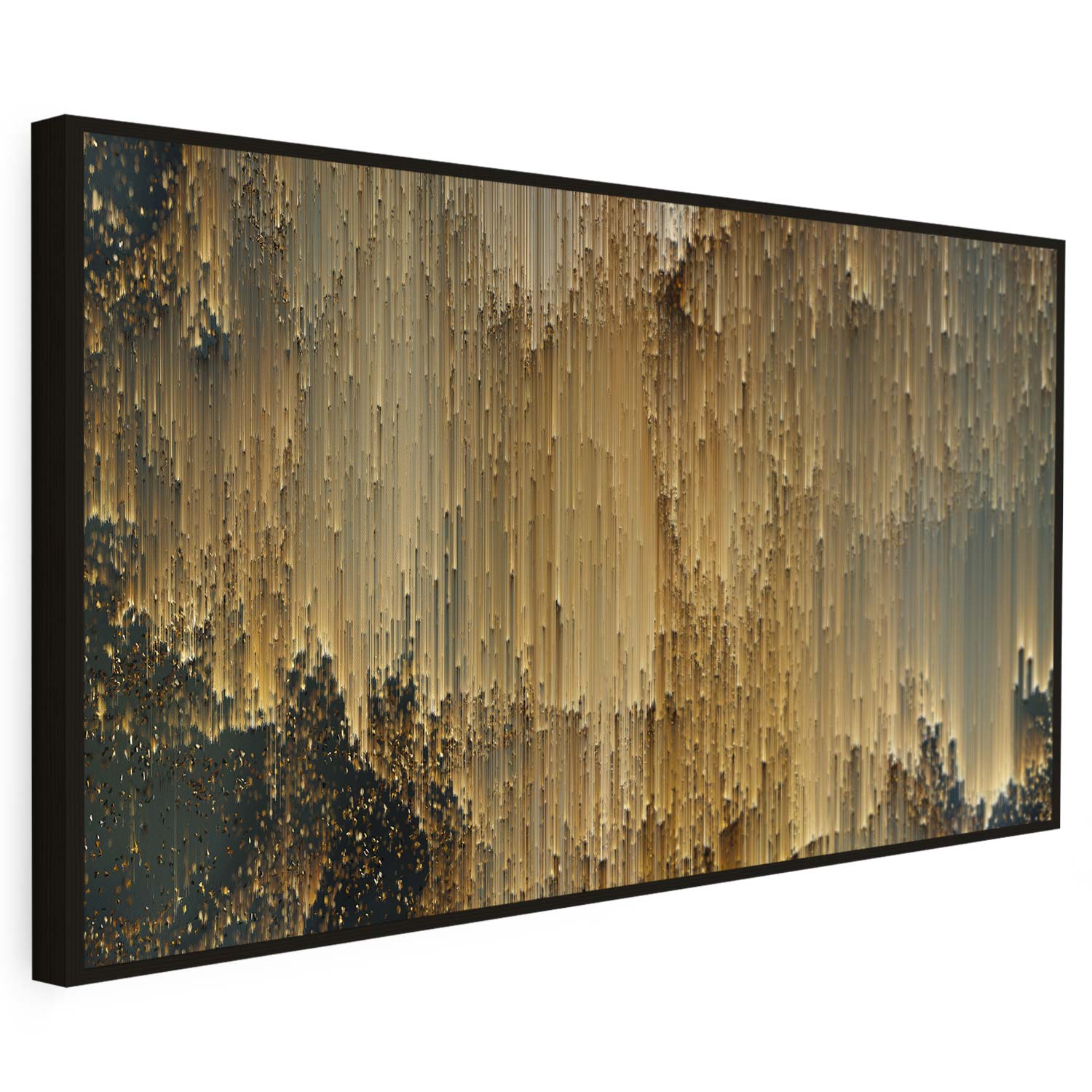 Tableau sur toile de formes dorées KWADECO