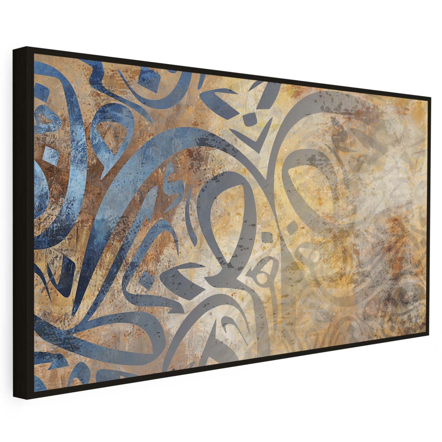 Tableau sur toile calligraphie art  doré KWADECO