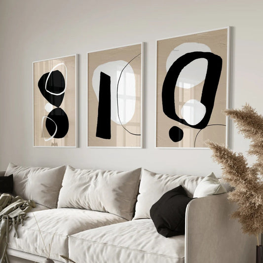 Poster sous verre, art abstrait moderne KWADECO