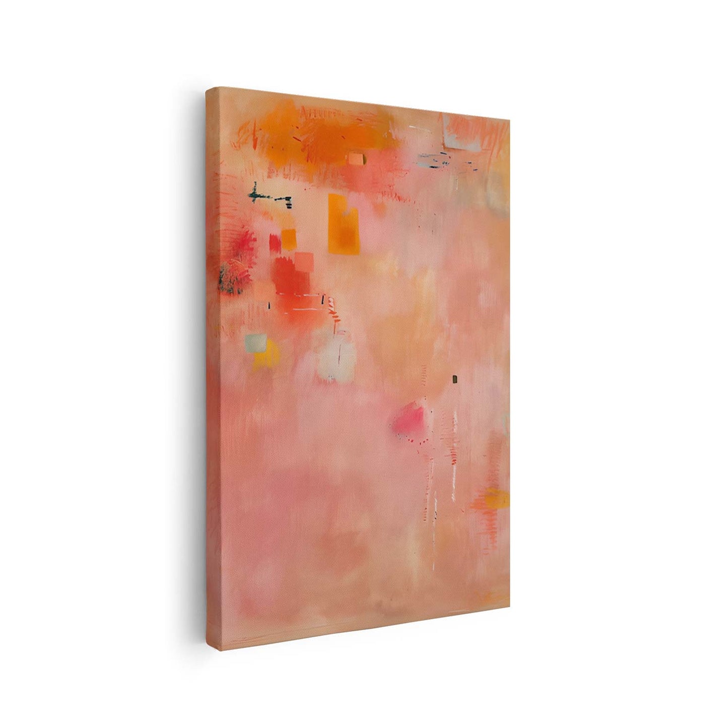 Tableau abstrait orangé style moderne pour décoration murale élégante