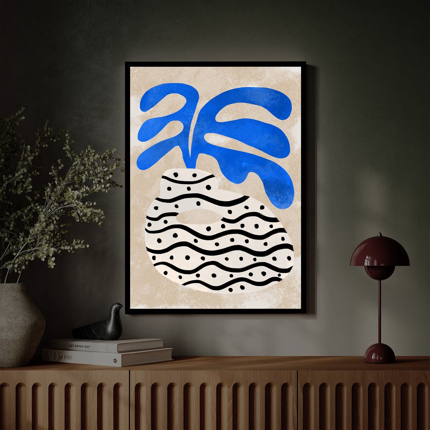 Tableau sur toile vertical bauhaus art KWADECO