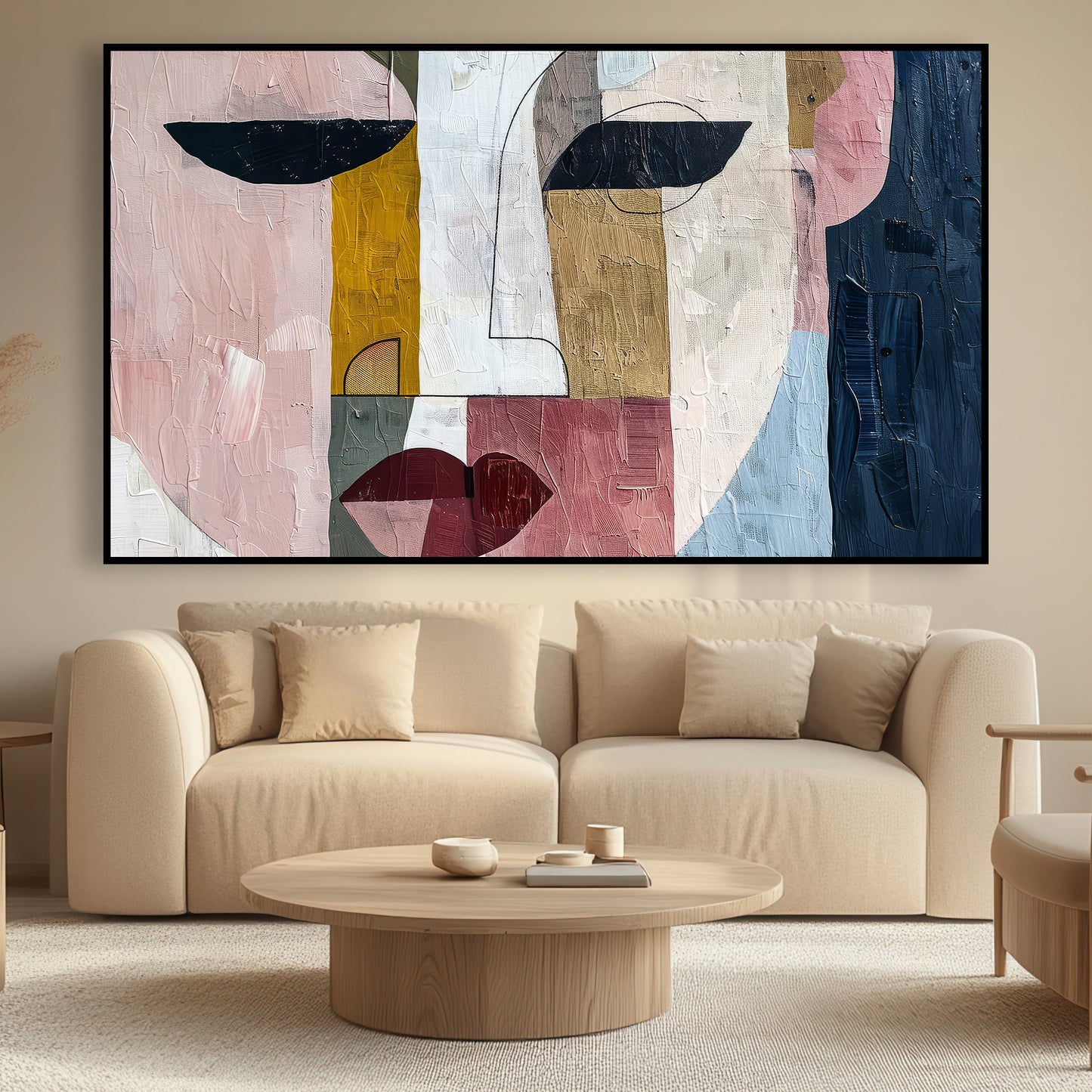 Visage en cubisme moderne dans un style artistique