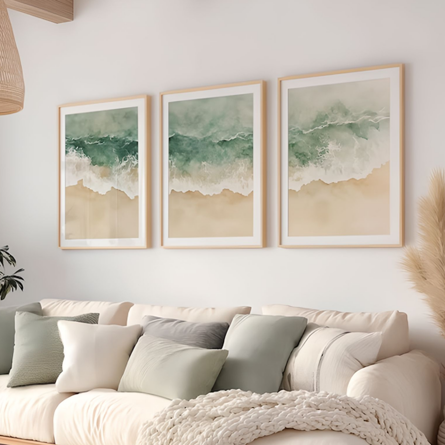 Tableau Paysage de Plage Style Moderne pour une Décoration Murale Apaisante