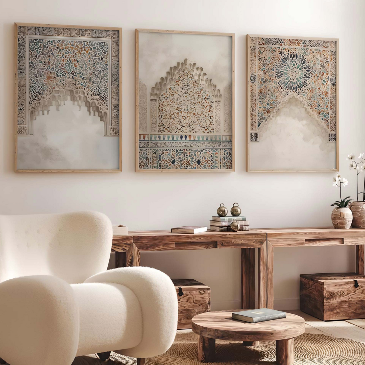 Tableau Architecture Islamique Moderne pour une Décoration Murale Élégante