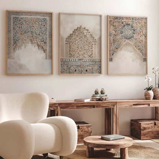 Tableau Architecture Islamique Moderne pour une Décoration Murale Élégante