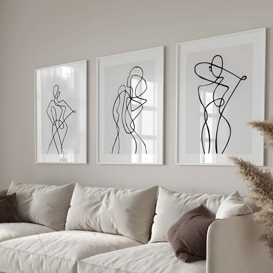 Poster sous verre, silhouette de femme KWADECO
