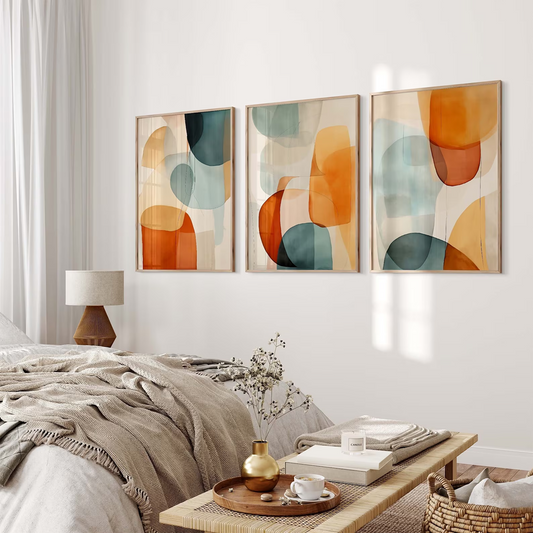 Abstrait aux couleurs vives et formes géométriques