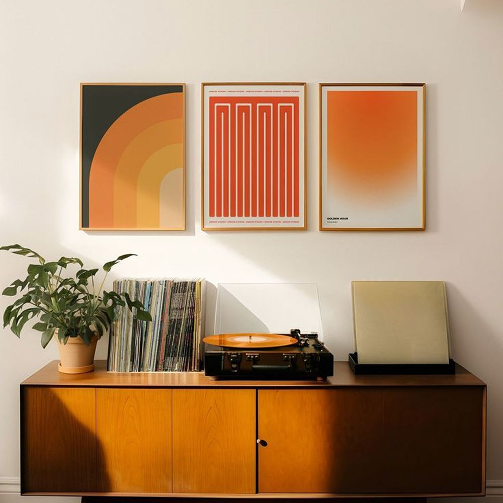 Compositionmoderne, tons orange