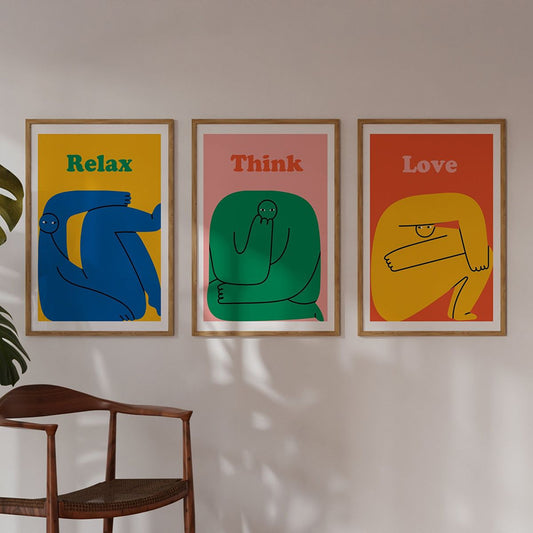 Silhouette abstraite aux couleurs vives