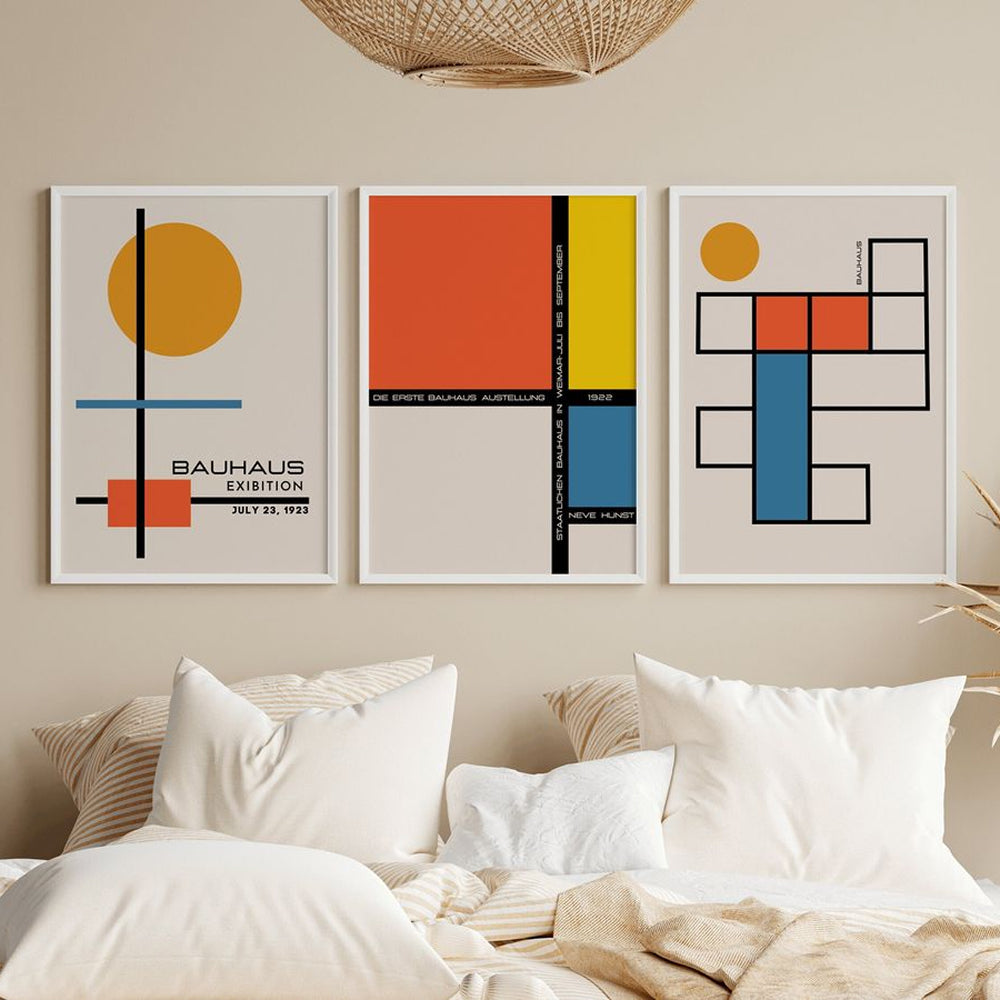 Art moderne Bauhaus centré sur la géométrie et la simplicité des formes