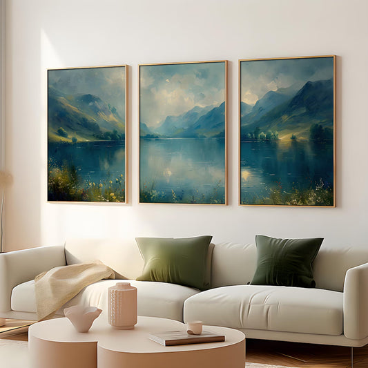 Trio tableau paysage moderne