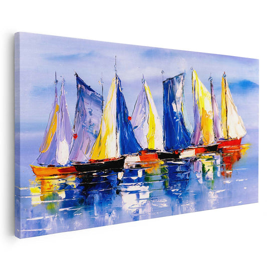 Tableau sur toile de navires sur la mer KWADECO