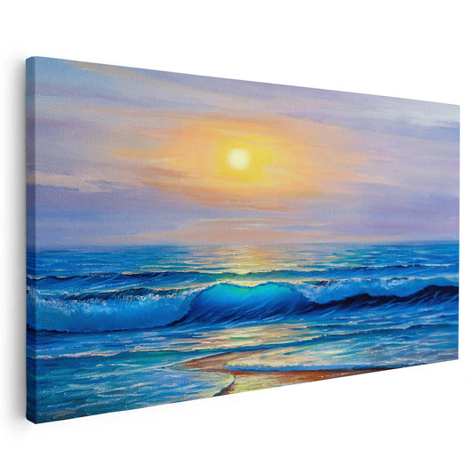 Tableau du lever de soleil sur la mer KWADECO