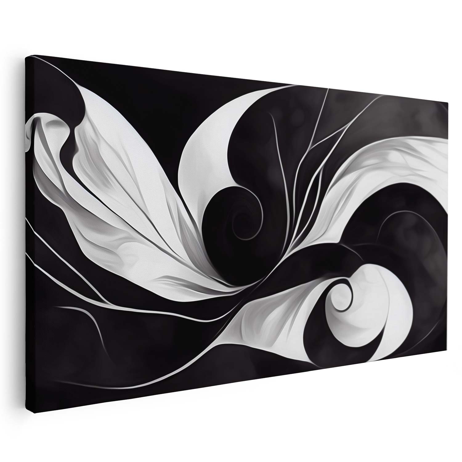 Tableau sur toile en noir et blanc KWADECO