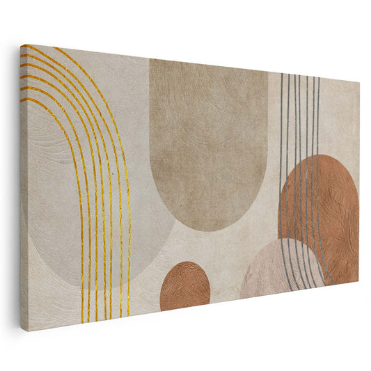 Tableau sur toile abstrait de formes minimaliste et moderne KWADECO