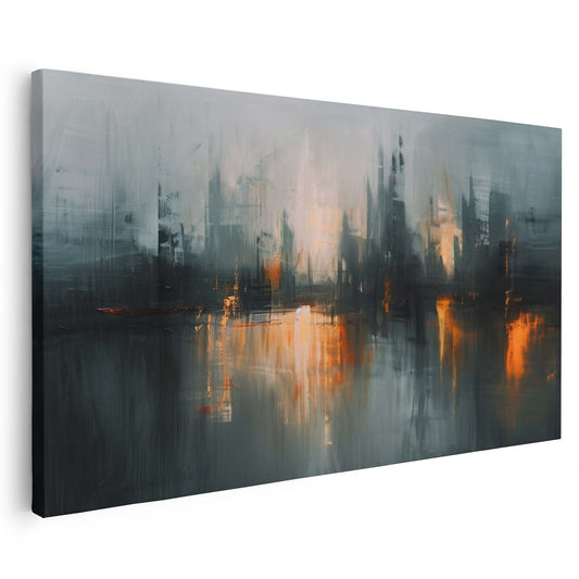 Tableau sur toile d'abstrait coucher de soleil KWADECO