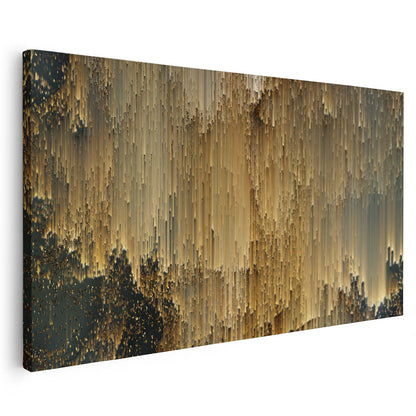 Tableau sur toile de formes dorées KWADECO