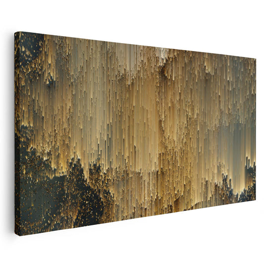 Tableau sur toile de formes dorées KWADECO