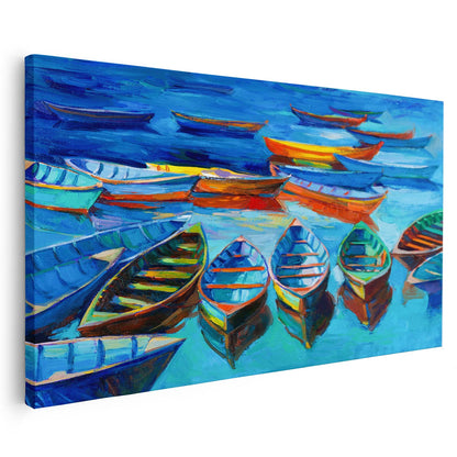 Tableau sur toile représentant des navires KWADECO